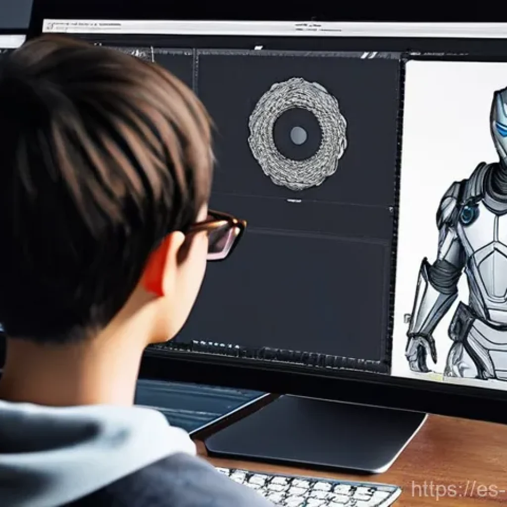 캐릭터 디자인 입시를 준비하는 법 - **Prompt 1: The Character Designer's Workflow**
    "A talented young character designer, with short...