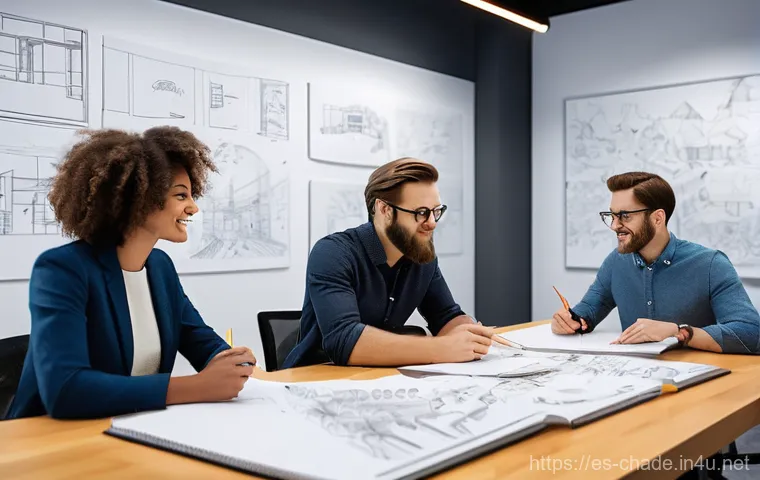 캐릭터 디자인 입시를 준비하는 법 - **Prompt 1: The Character Designer's Workflow**
    "A talented young character designer, with short...