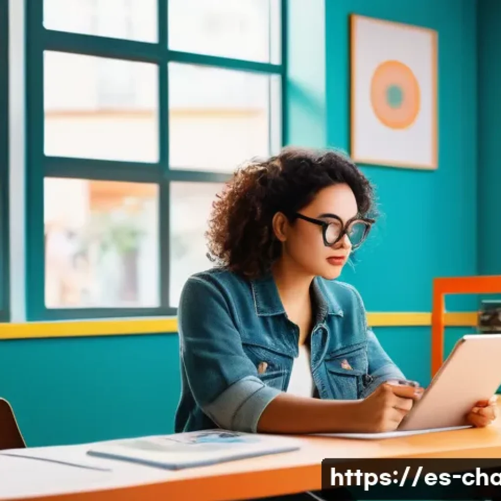 캐릭터 디자인 독립 스튜디오 운영법 - A modern independent character design studio workspace in a vibrant Mexican city, featuring a young ...