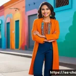 캐릭터 디자인과 마케팅 전략 - A vibrant, youthful character designed for a Latin American audience, wearing stylish casual clothin...