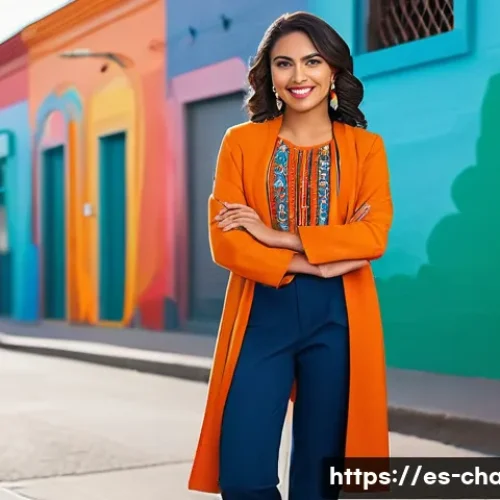 캐릭터 디자인과 마케팅 전략 - A vibrant, youthful character designed for a Latin American audience, wearing stylish casual clothin...